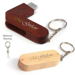 Bamboo Bullet Keyring USB